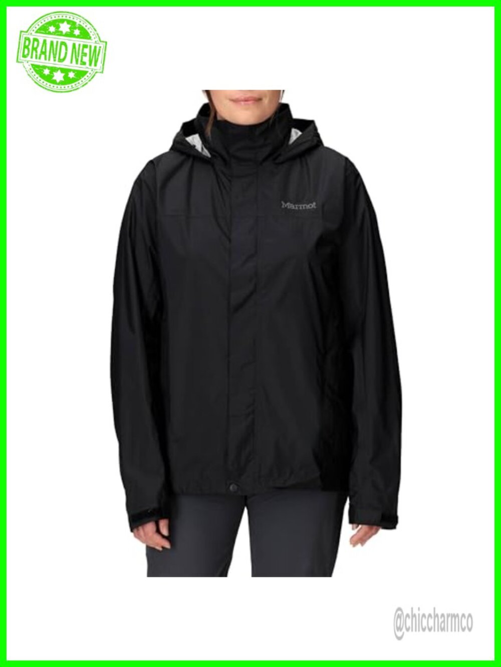 Waterproof Breathable Rain Jacket Seam-Sealed Hooded Pit Zips